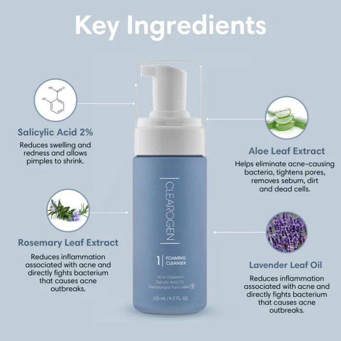Clearogen Sensitive Skin Acne Clearing 3 Step Treatment with Salicylic Acid - Image 6