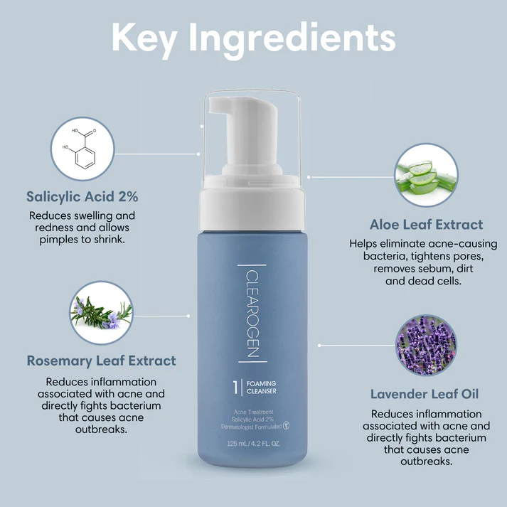 Listing-02_2_5fc4b405-7851-4e49-8510-65f3fe83fb64 Clearogen Sensitive Skin Acne Clearing 3 Step Treatment with Salicylic Acid - Image 6