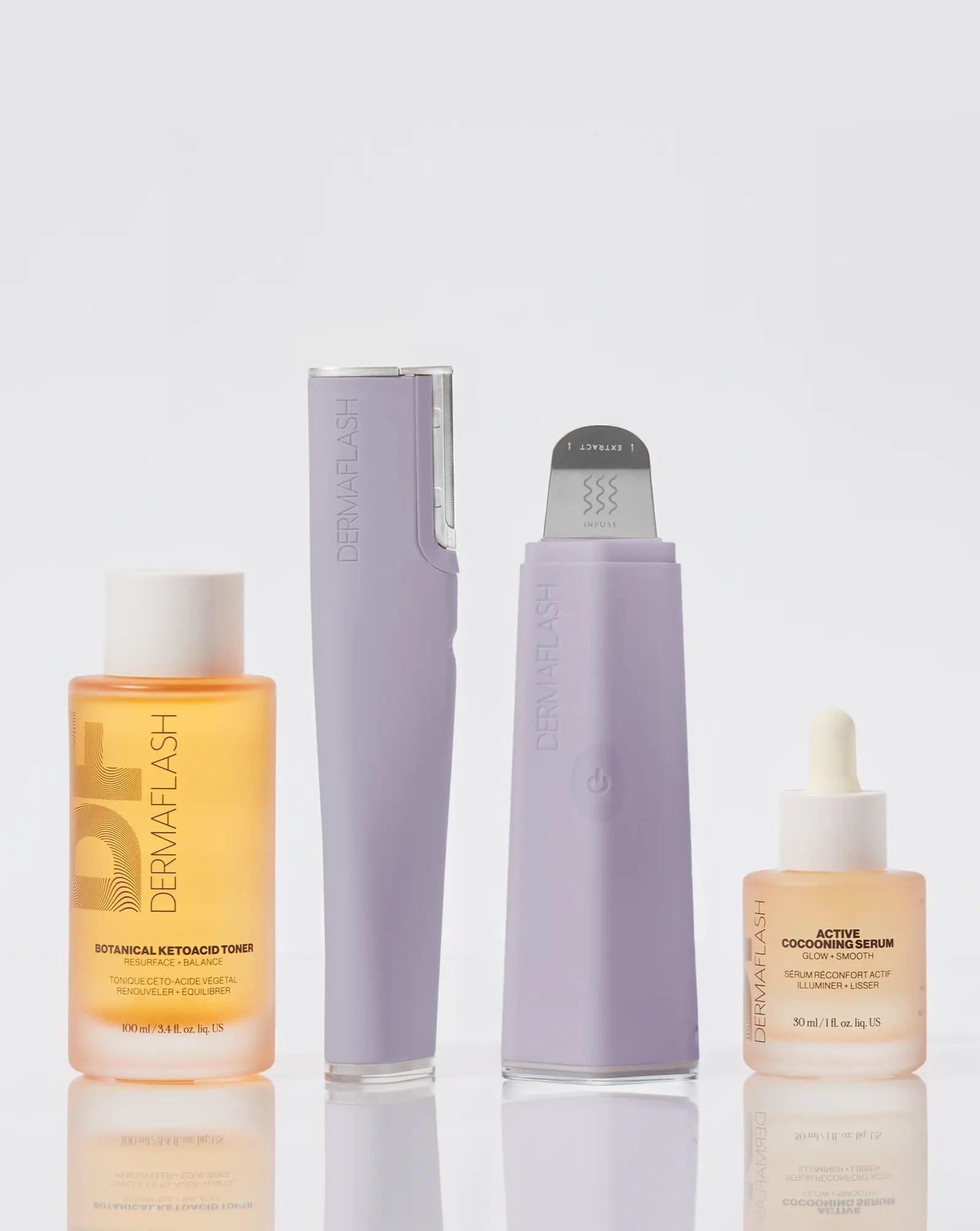 LUXE-DP-peach-Serum-TonerGiftSet002-3x-2-1600x DERMAFLASH Complete Sonic Skincare Set - Image 1