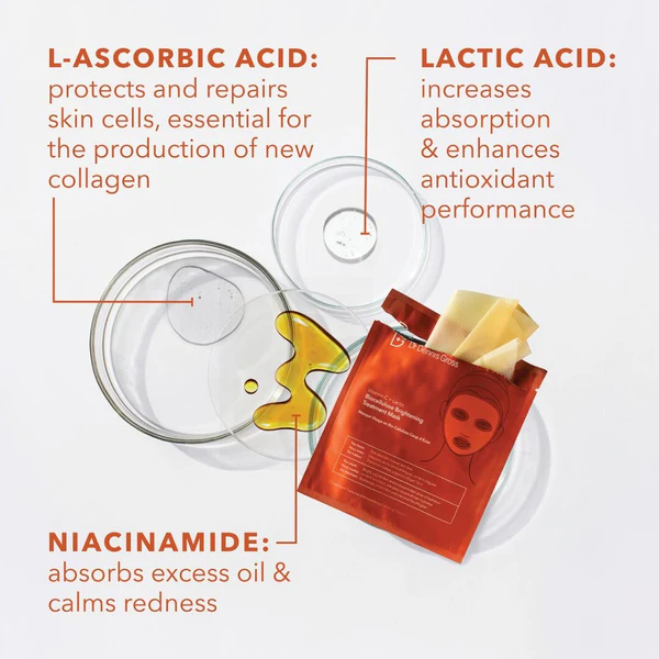 Instagramcrop1to1-Vitamin_C_Lactic_Biocellulose_Mask_PPage_Assets_R46_600x Dr. Dennis Gross Vitamin C Lactic Biocellulose Brightening Treatment Mask - Image 6
