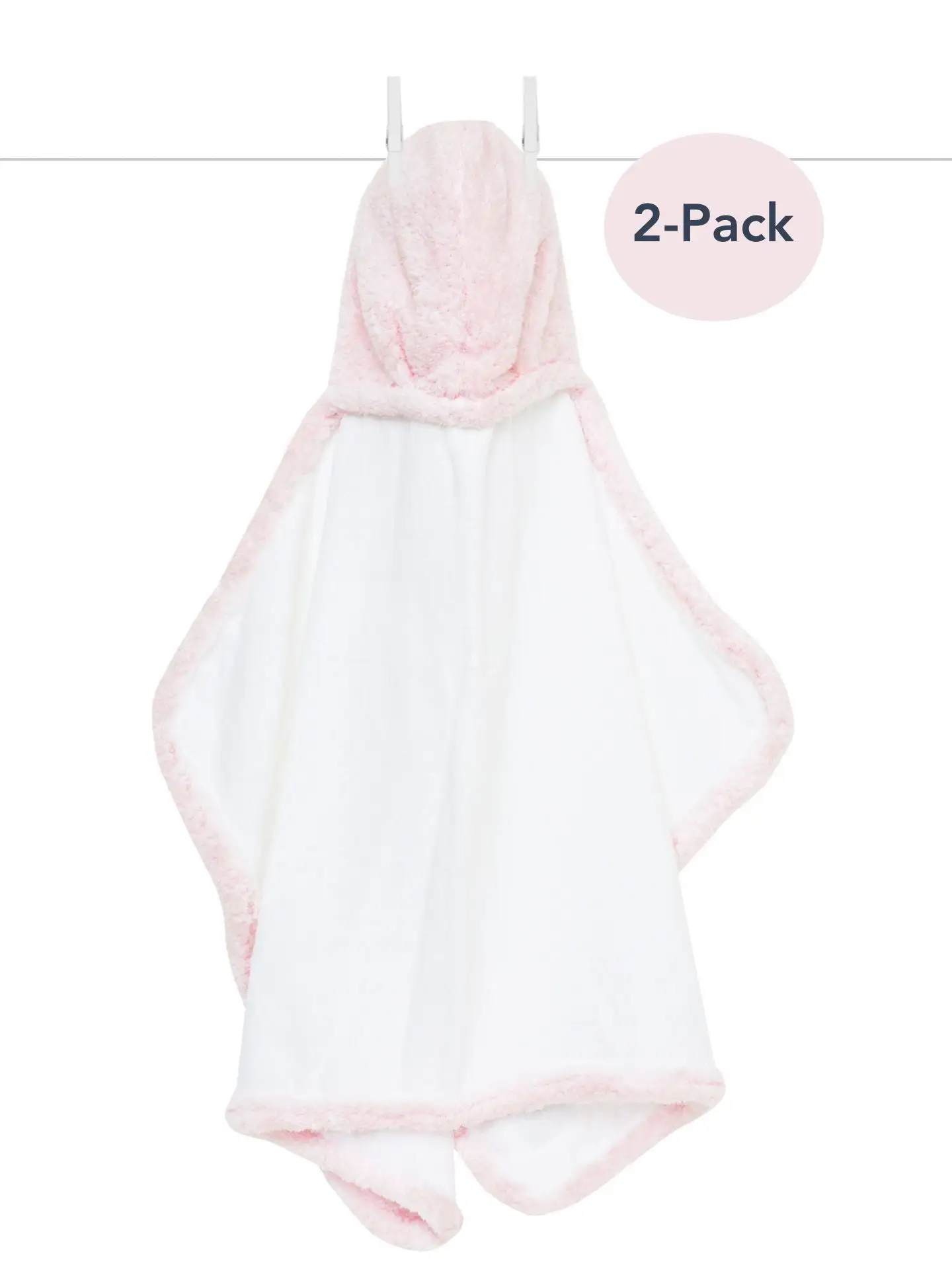 Chenille-baby-towel-pink-2000x Little Giraffe Chenille Baby Towel Bundle - 2 Pack - Image 1