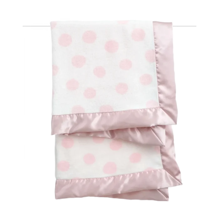 Little Giraffe Powder Plush™ Deluxe Dot Blanket - Image 1