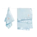 Little Giraffe Chenille Baby Boy Blanket Bundle