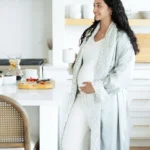 Little Giraffe Luxe™ Satin Snow Leopard Robe