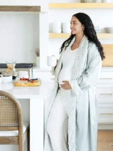 Little Giraffe Luxe™ Satin Snow Leopard Robe