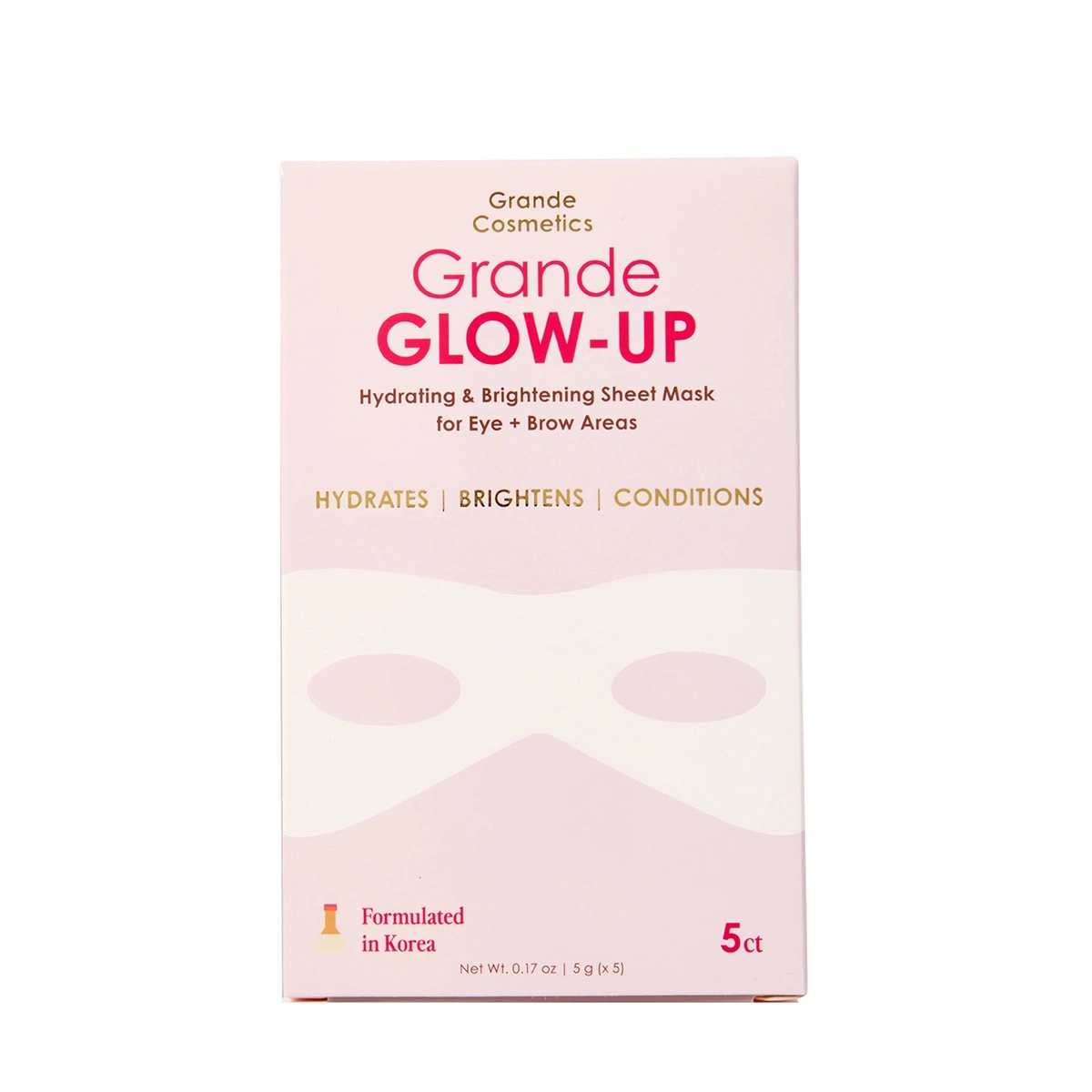 grandeglow-upsheetmask5packmainimage_ff844a33-08c6-48ff-b36c-e290bb682a5b Grande Cosmetics GrandeGLOW-UP Hydrating & Brightening Sheet Mask (5-Pack) - Image 1