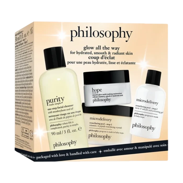 Philosophy Glow All The Way For Hydrated, Smooth & Radiant Skin 4-Piece Gift Set - Image 3