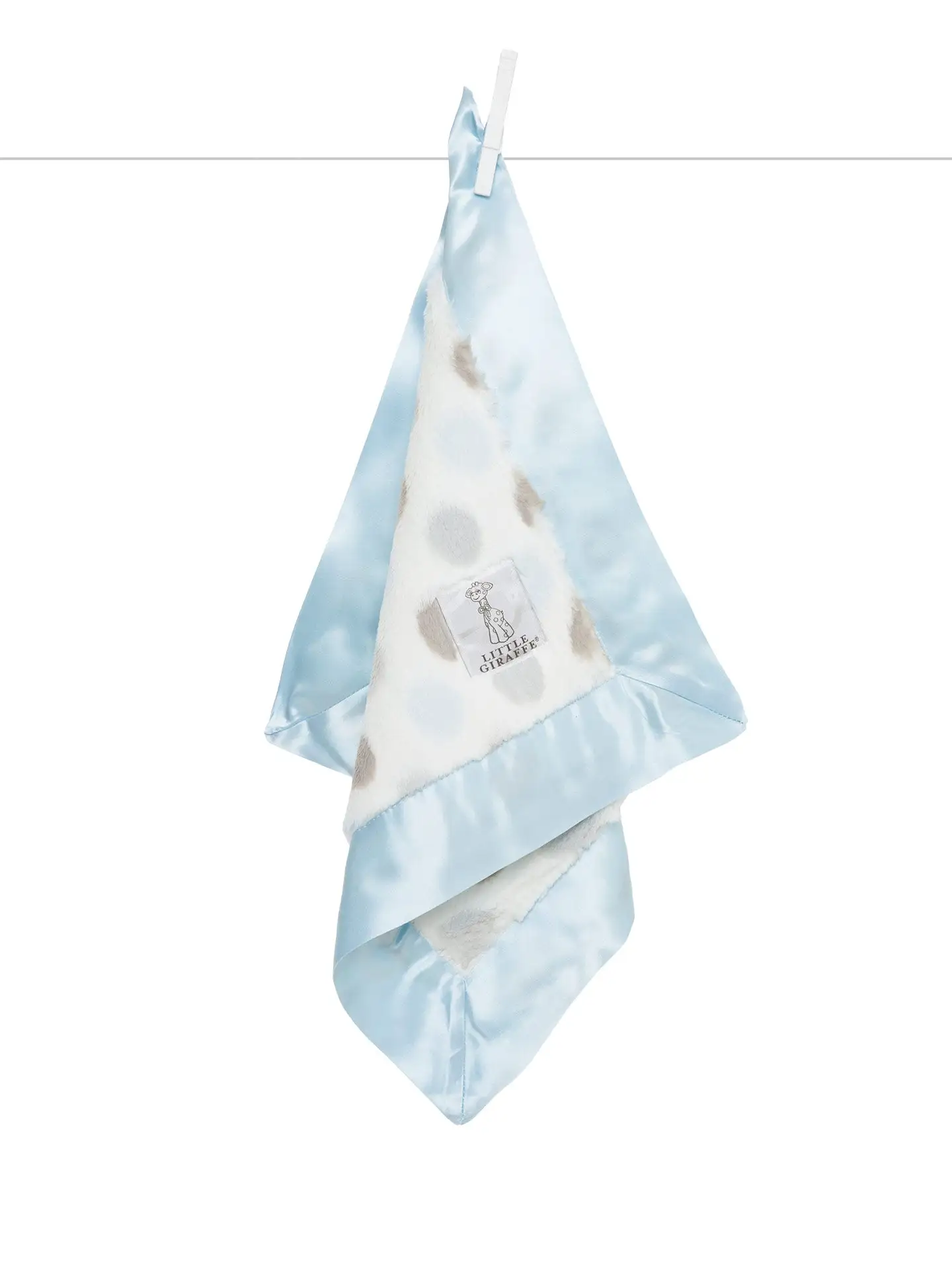 103491-113264-Luxe-Dot-Blanky-Blue-0-2000x Little Giraffe Luxe™ Dot Ultra-Plush Mini Blanky - Lovey & Security Blanket - Image 1