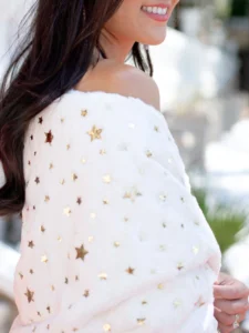 Little Giraffe Luxe™ Gold Stars Throw (45" x 59")