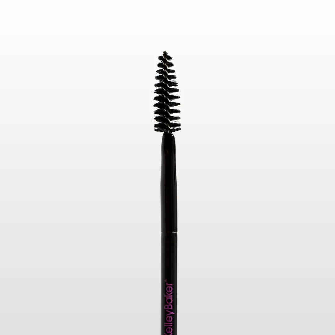 TintedBrowGelBlondeSwipe-1af1b7f3-f32e-4dc5-92de-b549dee1ca61 Kelley Baker Brows Angled Spooly Brush - Image 1
