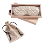 Blissy Diamond Quilted Sleep Mask - Champagne - Image 4