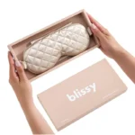 Blissy Diamond Quilted Sleep Mask - Champagne - Image 2