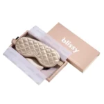 Blissy Diamond Quilted Sleep Mask - Champagne - Image 10