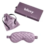 Blissy Diamond Quilted Sleep Mask - Lavender - Image 3