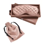 Blissy Diamond Quilted Sleep Mask - Rose Gold - Image 3