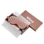 Blissy Diamond Quilted Sleep Mask - Rose Gold - Image 4