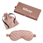 Blissy Diamond Quilted Sleep Mask - Rose Gold - Image 2