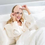 Blissy Diamond Quilted Sleep Mask - Rose Gold - Image 6