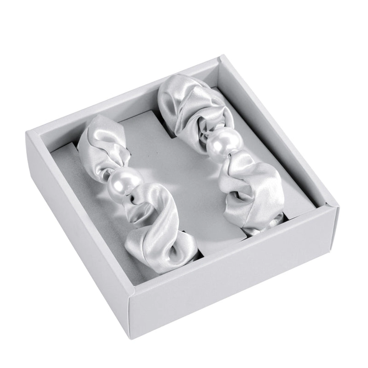 blissy-silver-mulberry-silk-pearl-scrunchies-3000px-4-800x800 Blissy Pearl Scrunchies - Silver - Image 1