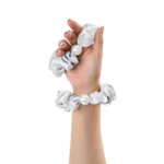 Blissy Pearl Scrunchies - Silver - Image 8