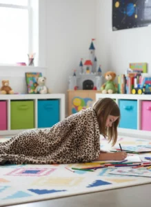 Little Giraffe Luxe™ Leopard Blanket for Big Kids (49" x 59") - Image 3