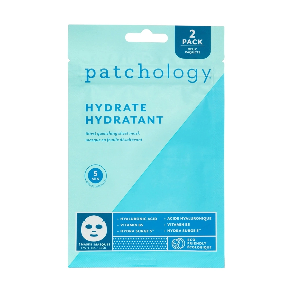flashmasque-hydrate-5-minute-sheet-mask Patchology FlashMasque Hydrate 5-Minute Sheet Mask (2-Pack) - Image 1