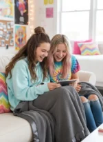 Little Giraffe Chenille Soft Comfort Throw for Tweens, Teens. & Young Adults (45" x 59")