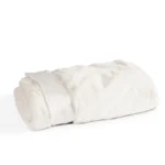 Little Giraffe Luxe Baby & Toddler Blanket (29" x 35") - White & Cream - Image 3