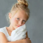Little Giraffe Luxe Baby & Toddler Blanket (29" x 35") - White & Cream - Image 4