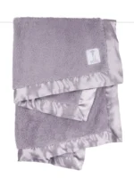 Little Giraffe Chenille Baby & Toddler Blanket (29" x 35") - Lavender, White & Cornflower - Image 2