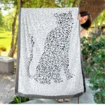 Little Giraffe Luxe Shadow Leopard Big Kid Blanket (45” x 59”)