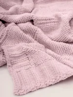 Little Giraffe Pointelle Alsca Knit Blanket - Image 6