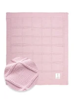 Little Giraffe Pointelle Alsca Knit Blanket - Image 2