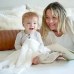 Little Giraffe Luxe Baby & Toddler Blanket (29" x 35") - White & Cream