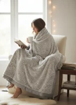 Little Giraffe Luxe Snow Leopard Large Home Throw (59" x 88") - Image 4